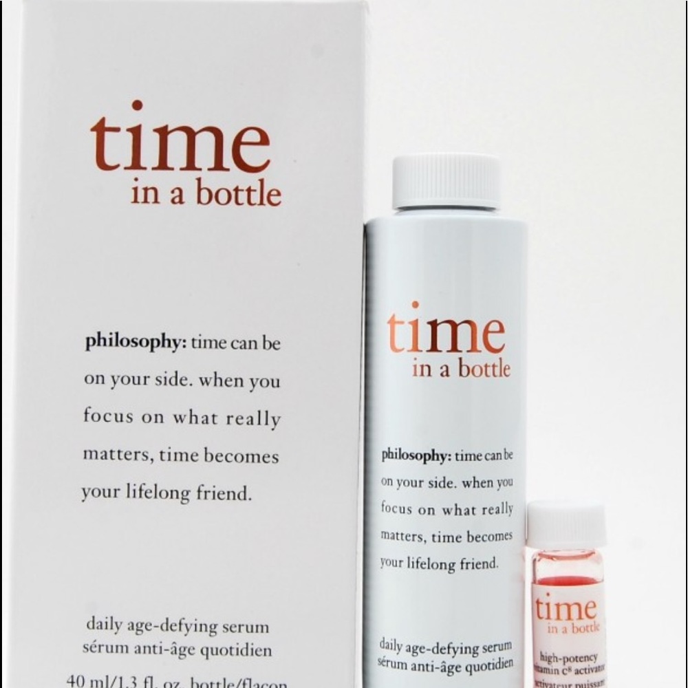 Philosophy time in a bottle.brand new never opened